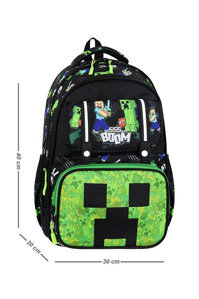 QL ACCESSORY Set de ghiozdane pentru școala primară cu licență Mine Creeper