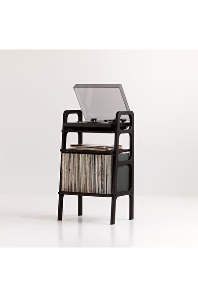 Hardalart Ahşap 3 Katlı Raf - Kitaplık | Pikap ve Plak Standı