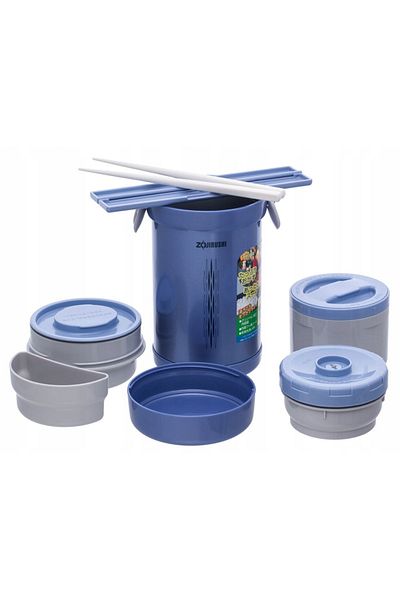 ZOJIRUSHI Zojirushi SL-NC09-AA Stainless Steel Lunch Box - Blue