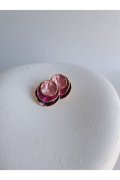 BHR AKSESUAR Multiple Color Boho Style Plate Earrings