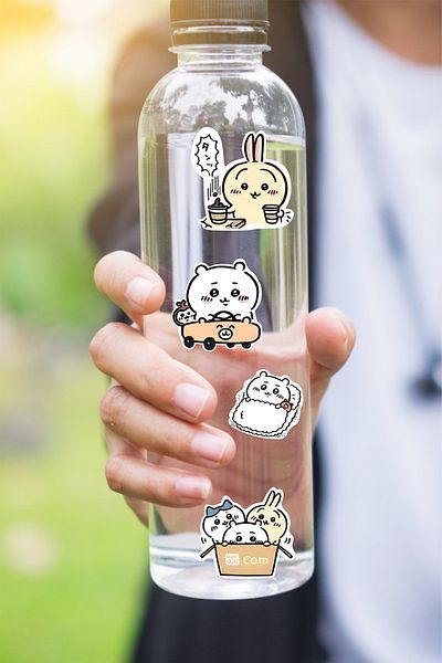 Grafikup Cute Cartoon Sticker Set - 72 Pieces Pen Laptop Notebook Water Bottle Label