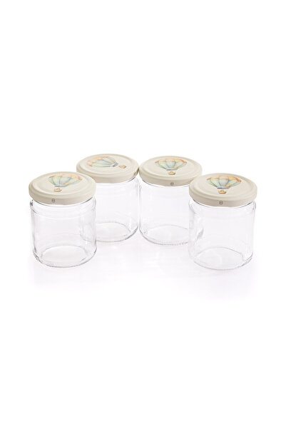 MATMEL 4 Τεμάχια 210 cc Διαφανές Βάζο με Καπάκι 1 Τεμάχιο