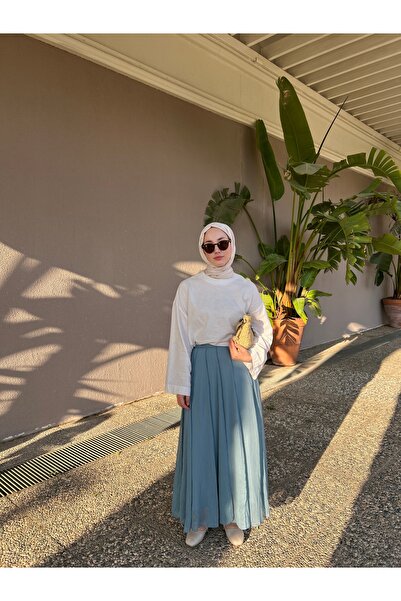 QUBİ OFFİCİAL Şifon Astarlı Etek