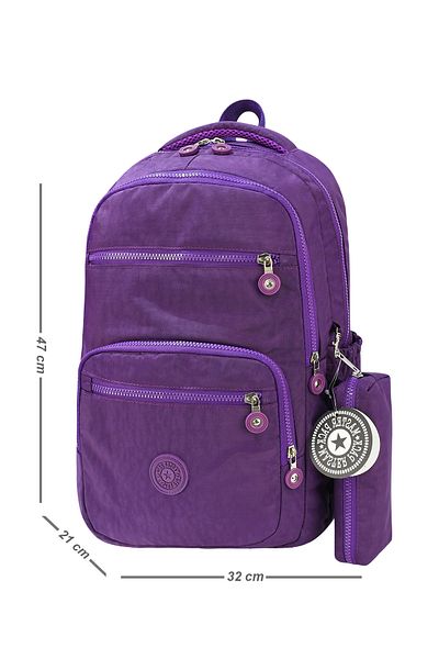 QL ACCESSORY Crinkle Model Special Design pentru Sănătatea Omului Geantă de școală pentru școala gimnazială și liceu cu suport pentru stilou