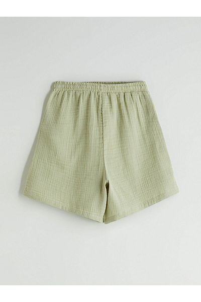 LC Waikiki Textured Women's Shorts with Elastic Waist