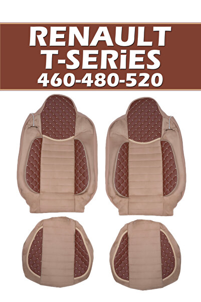 VIPTIRSHOP رينو T-SERIES 460-480-520 (2014-2025) غطاء مقعد من الجلد السويدي