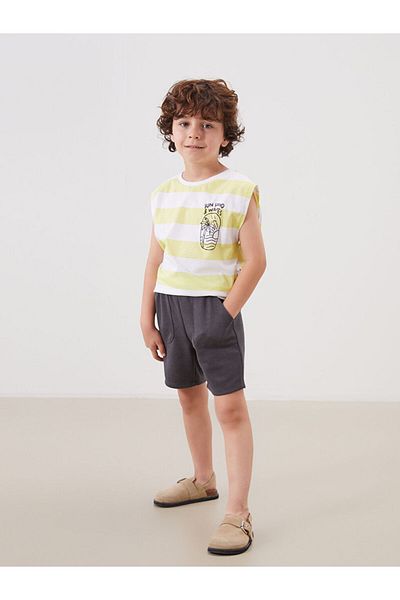 LC Waikiki Anthracite Elastic Waist Boys Shorts