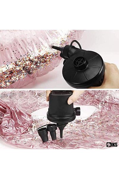 SIKS Electric Pump For Inflating And Deflating Mattresses, 3 Nozzles, 240 V, On / Off Button