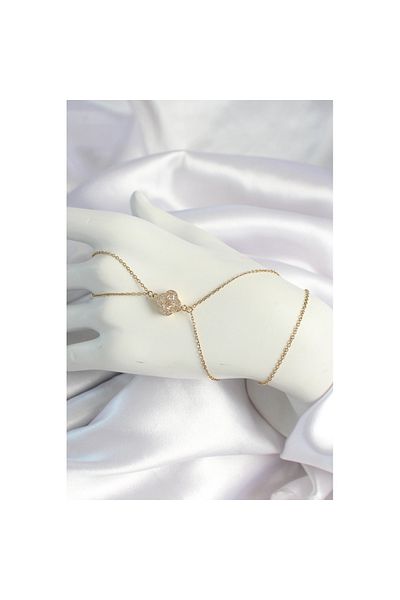 Skygo 316L Steel Chain Gold Color Zircon Stone Shahmeran - Tj-Sn650