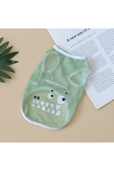 Choice XXL Green crocodile Dog Clothes Spring/Summer Cool Mesh Tank Top Compared to Bear Golden Hair Keji T