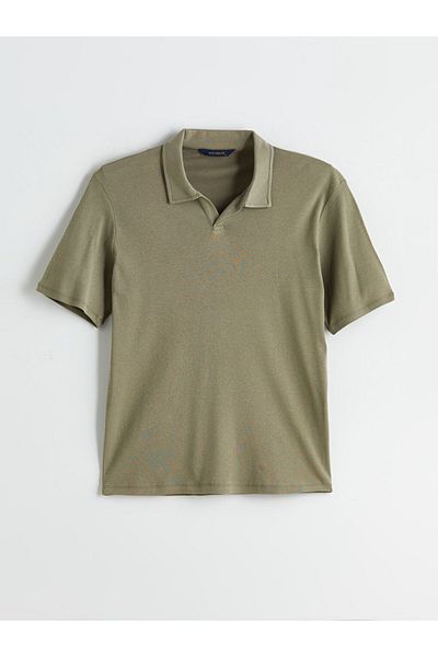 LC Waikiki Polo Neck Linen Blend Men's T-Shirt