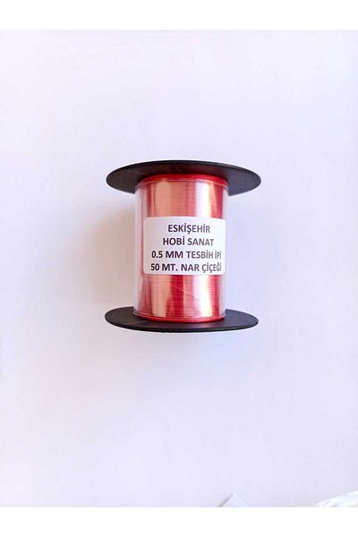 Eskişehir hobi sanat 0.5 mm 50 Meters Prayer Beads String Pomegranate Flower Color