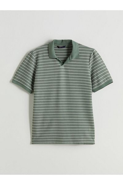 LC Waikiki Νέα σεζόν Polo Collar Striped Ανδρικό Tisort - S5R336Z8