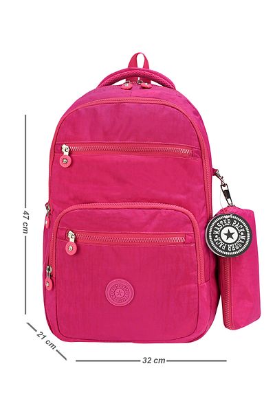 QL ACCESSORY Crinkle Model Special Designed Middle School and High School School Bag with Pen Holder Suitable for Human Health