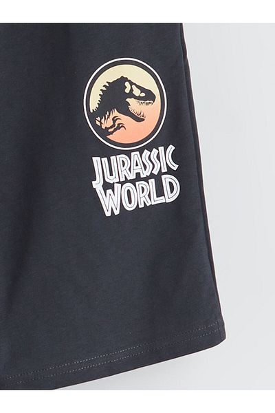 LC Waikiki New Season Elastic Waist Jurassic World Printed Boys Shorts - S5Ip02Z4