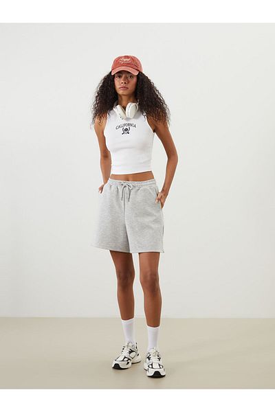 LC Waikiki Pantaloni scurți sport pentru femei cu talie elastică