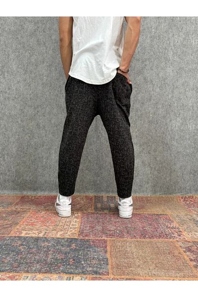 FıttingRoom Patterned Baggy Trousers with Elastic Waist
