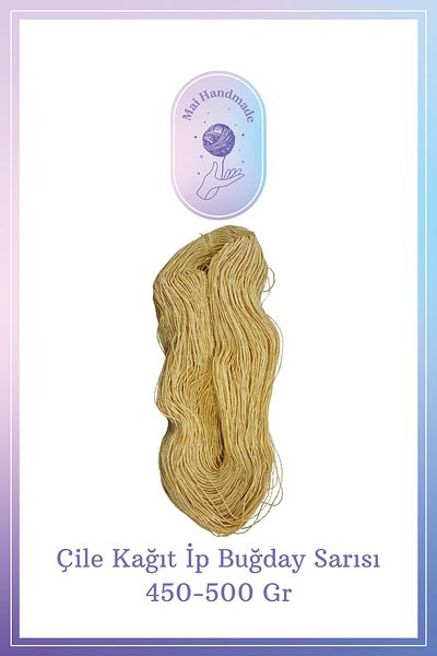 Mai Handmade Hobby ve Örgü Evi Φυσικό Χαρτοσχοινί Χειροποίητο Διακοσμητικό Πλέξιμο και Συσκευασία Σχοινί Χειροτεχνία και Συσκευασία Δώρου 450-500Gr