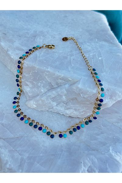 NFS BUTİK Colorful 316L Steel Anklet Models