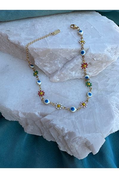 NFS BUTİK Colorful 316L Steel Anklet Models