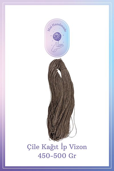 Mai Handmade Hobby ve Örgü Evi Φυσικό Χαρτοσχοινί Χειροποίητο Διακοσμητικό Πλέξιμο και Συσκευασία Σχοινί Χειροτεχνία και Συσκευασία Δώρου 450-500Gr