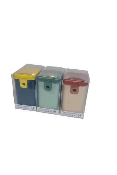 Bafix Pencil Sharpener with Sleeve Lao Huang Pencil Sharpener with Sleeve (Mixed Color 1 Piece)
