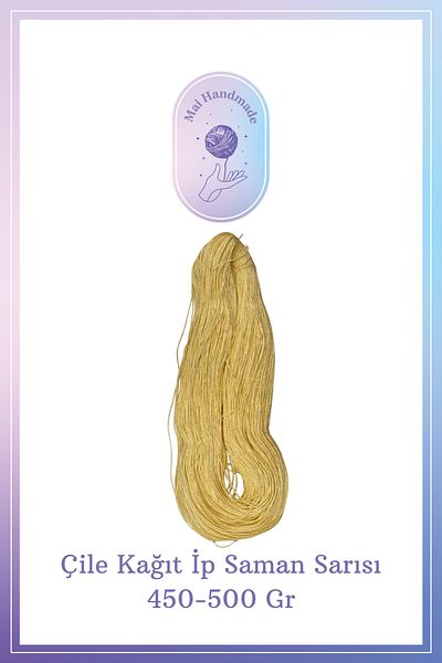 Mai Handmade Hobby ve Örgü Evi Φυσικό Χαρτοσχοινί Χειροποίητο Διακοσμητικό Πλέξιμο και Συσκευασία Σχοινί Χειροτεχνία και Συσκευασία Δώρου 450-500Gr