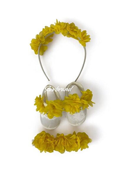 SavBrand عصابة تاج الأم للحمل والرضاعة الطبيعية على شكل زهرة ليزر وأحذية للأطفال