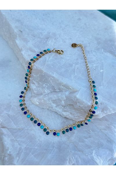 NFS BUTİK Colorful 316L Steel Anklet Models