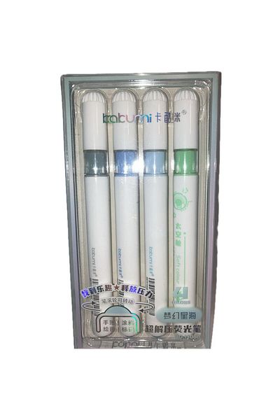 Bafix Highlighter Kakumi 4 Colors Blister Mixed Color