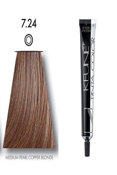 Keune Tinta Keune Hair Dye - No. 7.24 Medium Pearl Copper Blonde (Semi)