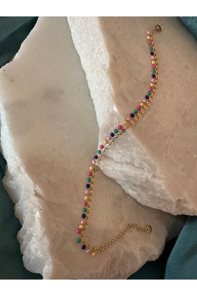 NFS BUTİK Colorful 316L Steel Anklet Models