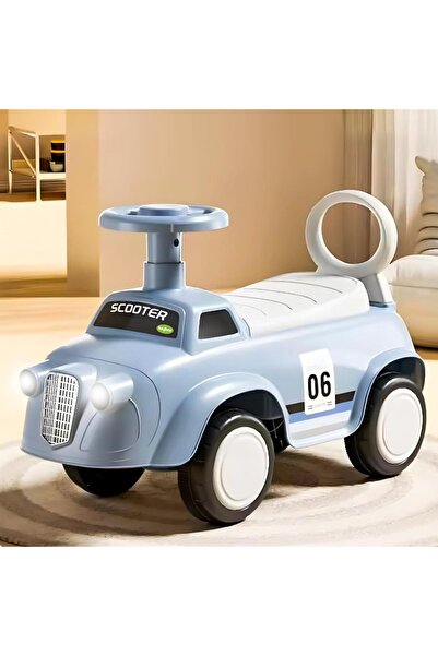 BAYBEE سيارة ويجل بيبي للركوب مع أضواء وموسيقى (أزرق)