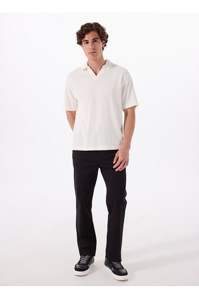 WRANGLER Ανδρικό παντελόνι Chino με κανονική μέση Slim Fit Μαύρο WM01003001 Παντελόνι Chino