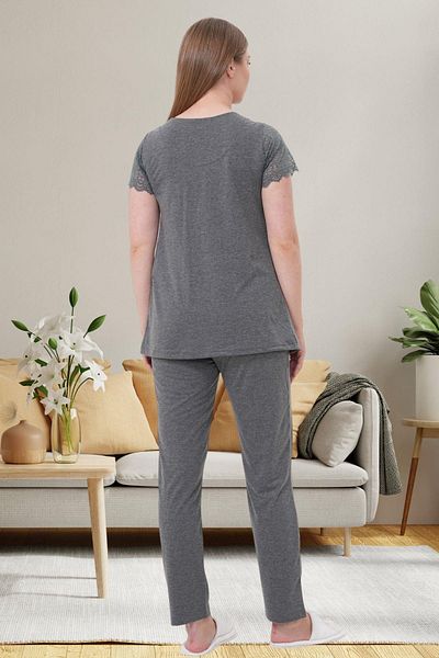 Mecit Pijama Mecit 6056 Smoked Maternity Maternity Pajama Set