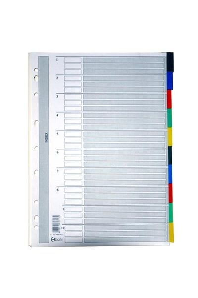 Bafix Separator 10 Color Cardboard A4 (Pack of 25)