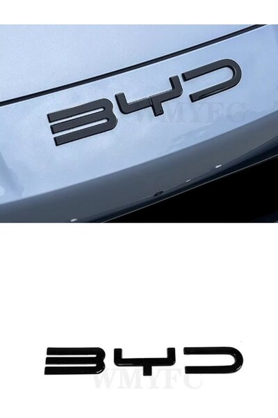 DK Tuning Byd Front Hood Black Abs 21 cm Trunk Lettering Logo Emblem