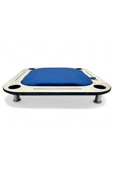 ALBADER 2 In 1 Floor Wooden Ploot Play Cards Table with Jackaroo Wooden Board Game, 80*80 Cm