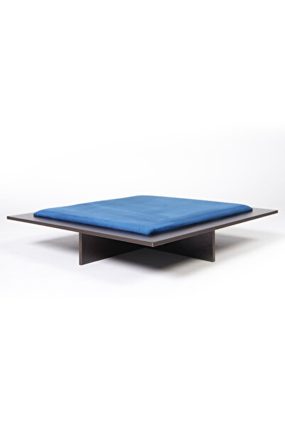 ALBADER Small Floor Wooden Ploot Play Cards Game Table, Wood Baloot Small-Size 70 * 70 CM