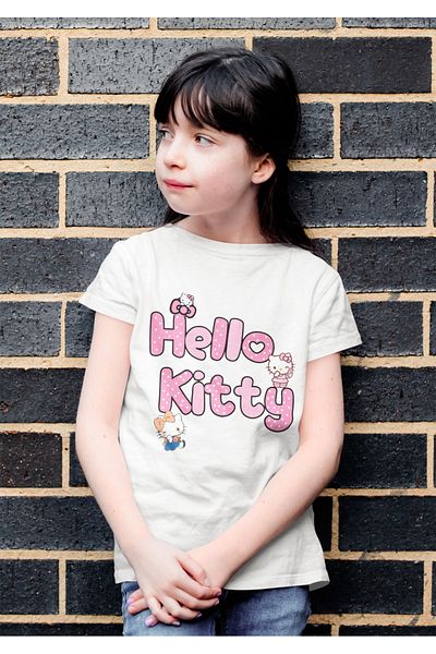 SEVBANO Tricou unisex pentru copii cu desene animate Hello Kitty (vârsta 1-12)