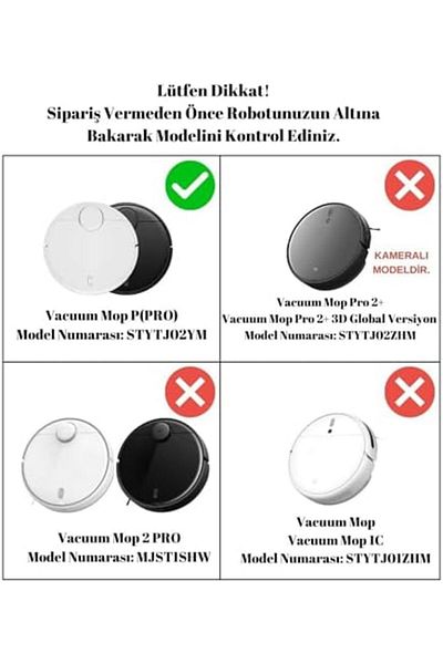 STOREMAX Ntwork White 2-Piece White Side Brush Mi Vacuum Mop Pro Vacuum Mop P Viomi Se V2 V3 Compatible 2 Pieces Side