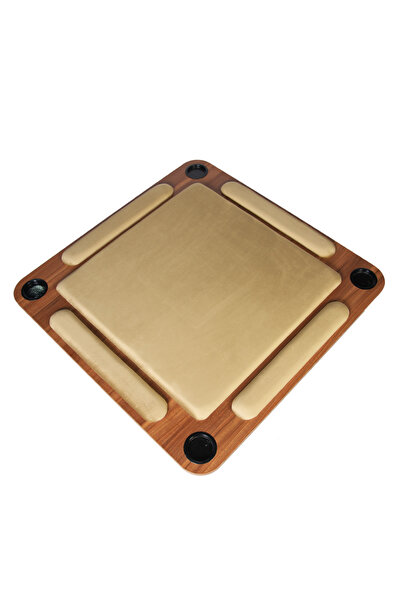 ALBADER Big Wooden Ploot Play Cards Game Table Large Size, Wood Baloot Table Large 95 * 95 * 76