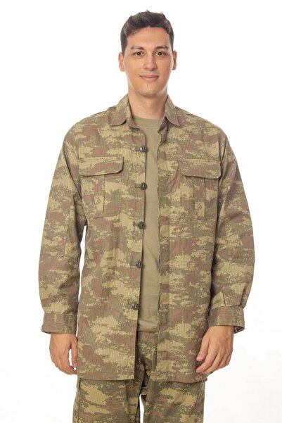 İZMİR ASKERİ MALZEME قميص Airsoft التكتيكي ذو اللون المموه بأكمام طويلة للقوا...