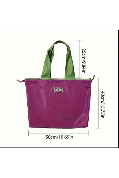ORGANICYOU SHENZHEN 1buc set de genți de umăr cu șireturi, cu imprimare geometrică, NEGRU