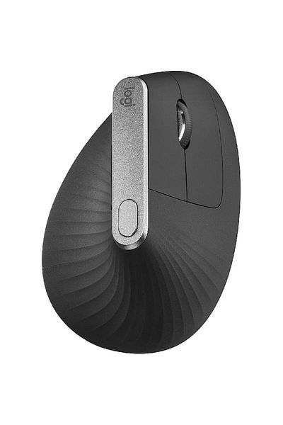 logitech ماوس عمودي MX بصري بتقنية البلوتوث بدقة 1000-1600 نقطة في البوصة (4000 نقطة في البوصة كحد أقصى) أسود