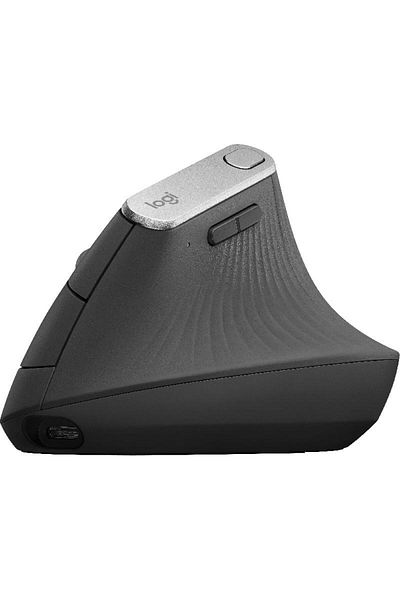 logitech ماوس عمودي MX بصري بتقنية البلوتوث بدقة 1000-1600 نقطة في البوصة (4000 نقطة في البوصة كحد أقصى) أسود