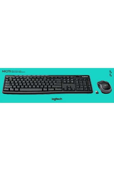 logitech MK270 Wireless Combo Desktop (Keyboard and Mouse) Wireless (2.4 GHz RF)for Laptop/PC Desktop
