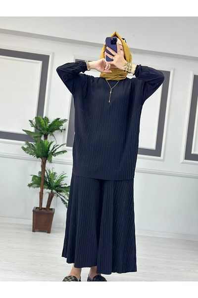 ButikKardelen Sandy Complete Pleated Double Hijab Pants Suit Std B Eden