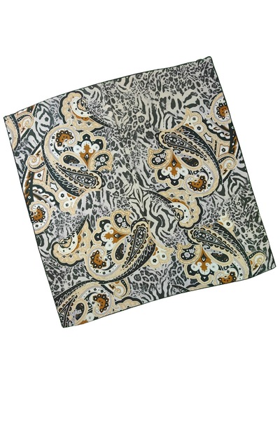 mim eşarp Κασκόλ Emilya Fres Crepe Leopard με σχέδιο 90x90 cm