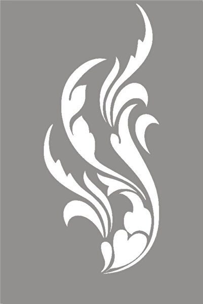 TSC White Color Heart Leaf Auto Sticker Car Sticker 18cm